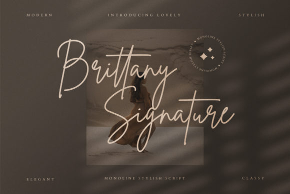 Brittany Signature Script Font for Makers