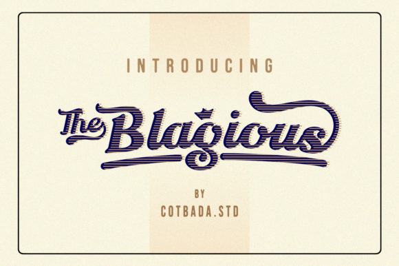 The Blagious Script: A Retro Typeface for Makers