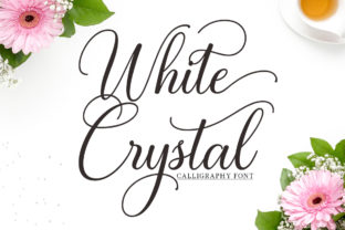 White Crystal Script Font for Elegant Branding